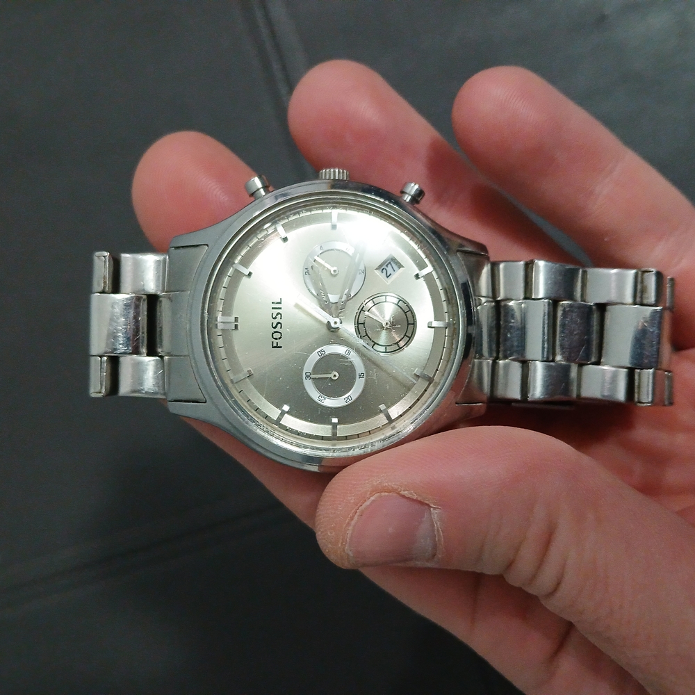 Fossil Silver Chronograph Watch